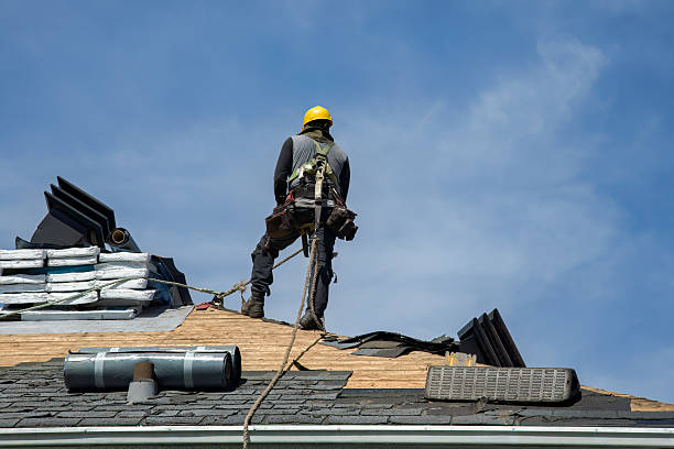 Professional Roof Replacement technician working in Grenloch, NJ